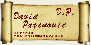 David Pažinović vizit kartica